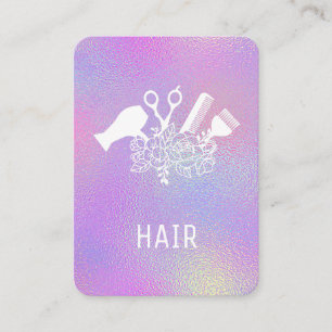 *~* Scissors Comb Flowers Brush Rainbow   AP6  Business Card