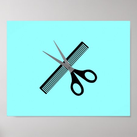Scissors & Comb Poster