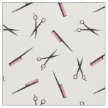 Scissors &amp; Combs - Hot Pink Black White Fabric