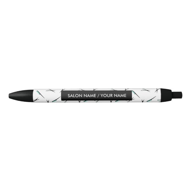 Scissors & Combs Pattern Hair Stylist Pen (Front)