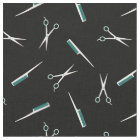 Scissors & Combs - Teal Black White