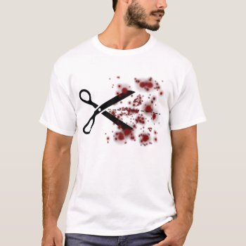 Scissors Cut Icon T-shirt by GrooveMaster at Zazzle