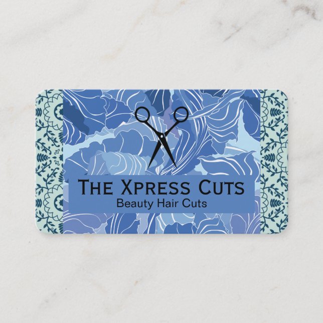 Scissors | Floral Patterns Business Card (Front)