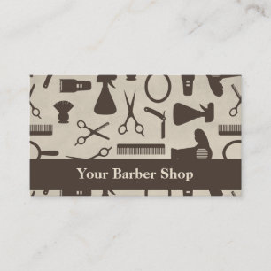Scissors Hair Cut Tools Pattern Barber Shop Business Card