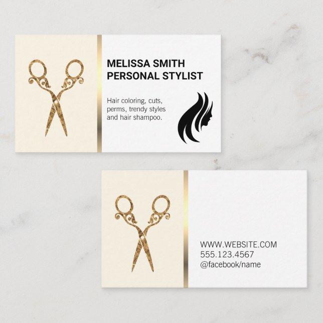 Scissors | Hair Logo Business Card (Front/Back)