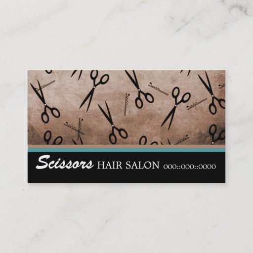 Customizable Scissors Hair Salon Business Card
