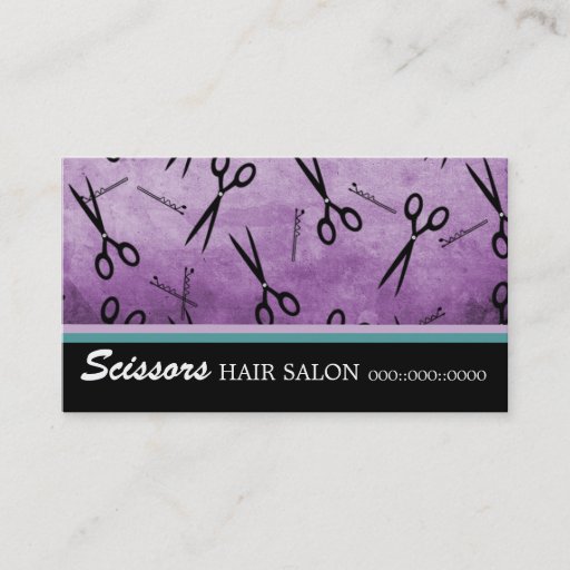 Customizable Scissors Hair Salon Business Card