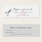 Scissors Hair Salon Referral Card (Front & Back)