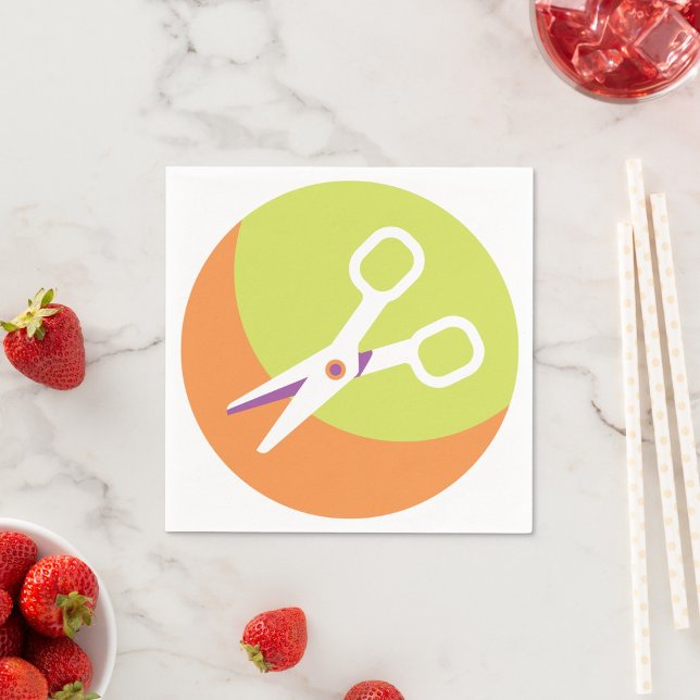 Scissors Icon Paper Napkins (Creator Uploaded)