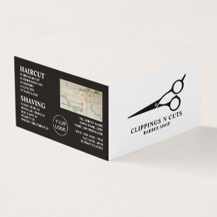 Scissors Logo Men's Barbers Detailed Loyalty Card, Business Card
