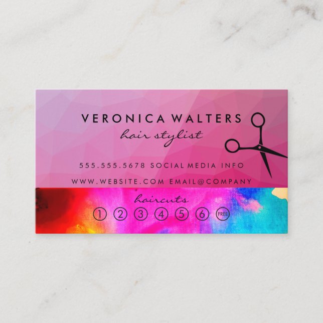 Scissors | Loyalty | Colorful Background Card (Front)