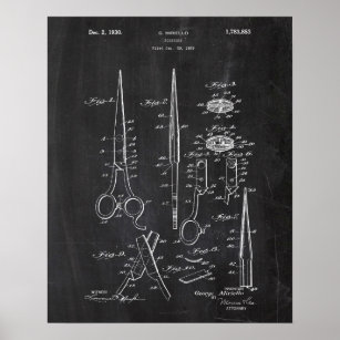 Scissors Patent Poster