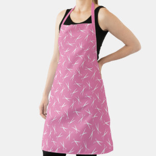 Scissors Pattern Barber and Hair Salon Pink Apron