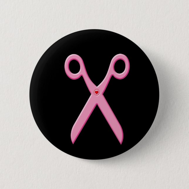 Scissors Pinback Button (Front)