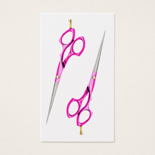 Customizable scissors, scissors business card template