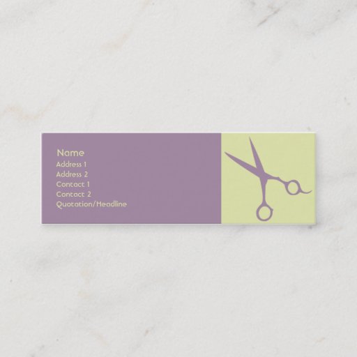 Customizable Scissors - Skinny Business Card Templates
