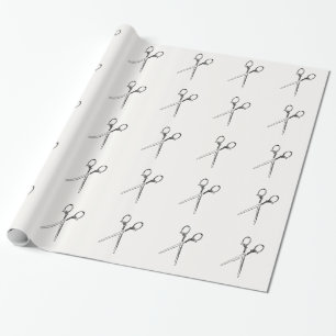 Scissors Vintage Art Wrapping Paper