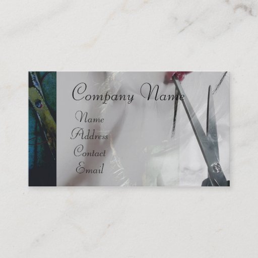 Customizable Scissors vintage fashion business card