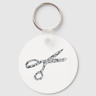 Scissors with Haircuts Keychain