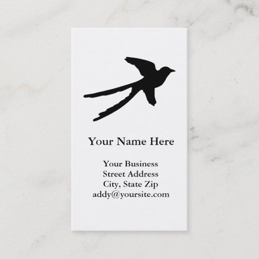 Customizable Scissortail Flycatcher Business Card Template