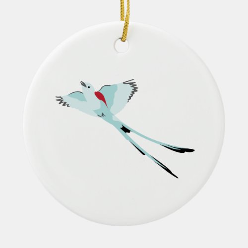 Scissortail Flycatcher Ceramic Ornament
