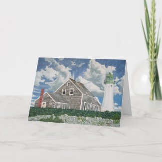 Scituate Lighthouse Greeting Card