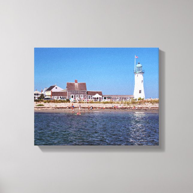 Scituate Lighthouse, Massachusetts Canvas Print (Front)