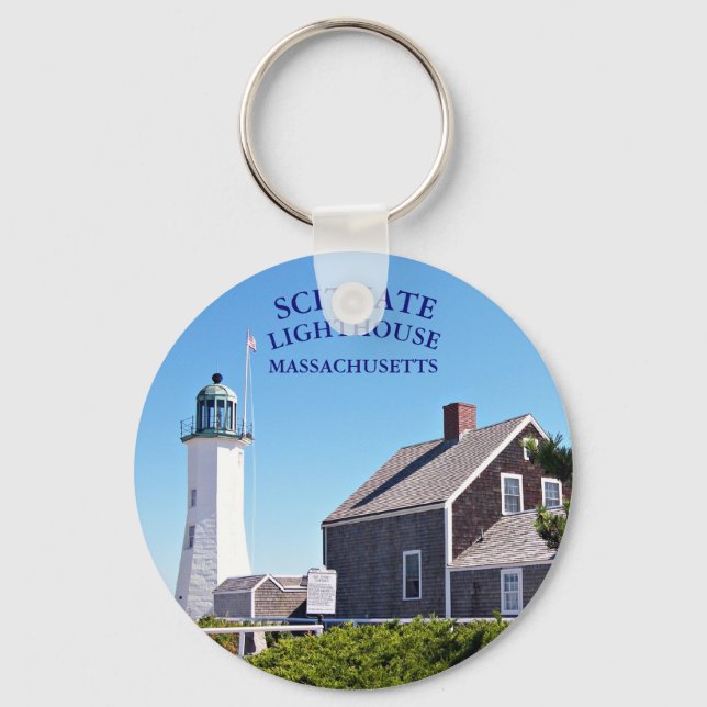 Scituate Lighthouse Massachusetts Keychain (Front)