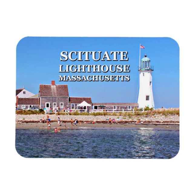 Scituate Lighthouse, Massachusetts Magnet (Horizontal)
