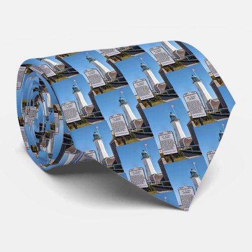 Scituate Lighthouse Massachusetts Mens Tie