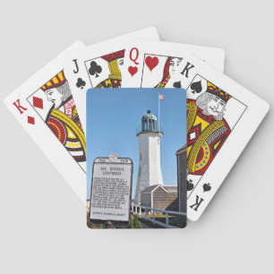 Scituate Lighthouse, Massachusetts Poker Cards