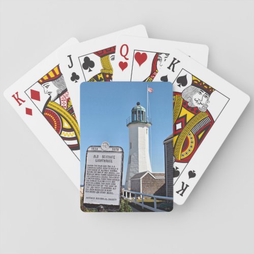 Scituate Lighthouse Massachusetts Poker Cards