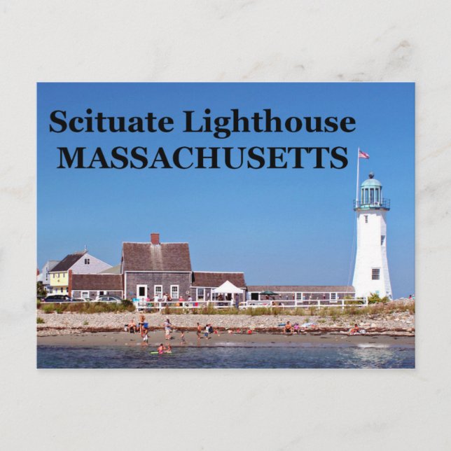 Scituate Lighthouse, Massachusetts Postcard (Front)