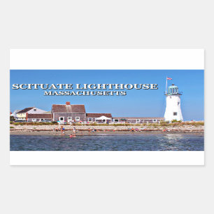 Scituate Lighthouse, Massachusetts Rectangular Sticker