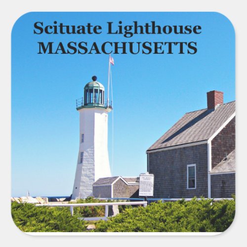 Scituate Lighthouse Massachusetts Stickers
