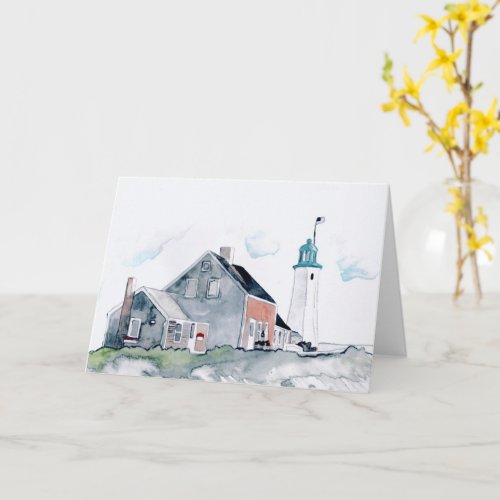 Scituate Lighthouse Notecard Blank Inside