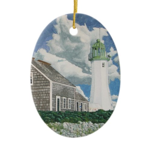 Scituate Lightkeeper's House Ceramic Ornament