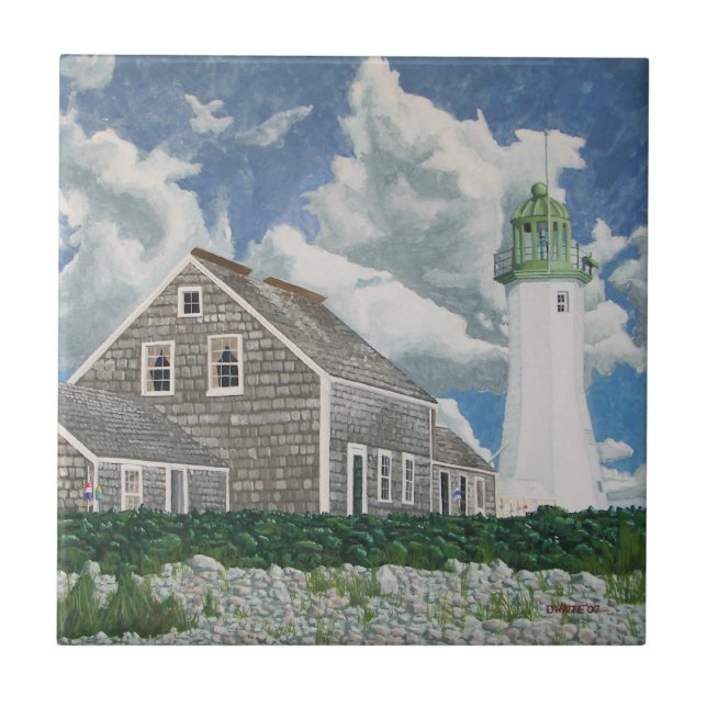 Scituate Lightkeeper's House Ceramic Tile (Front)