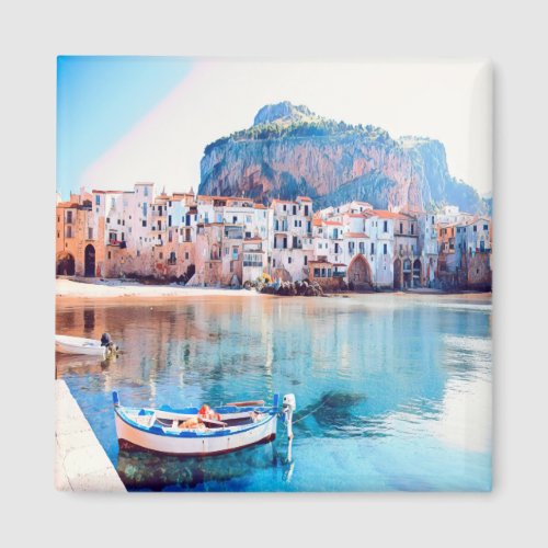 SCL002 CEFAL _ Panorama _ Sicily _ Italy _ Fridge Magnet