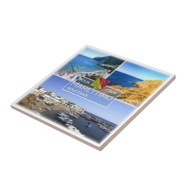 SCL008 MARETTIMO ISLAND, Mosaic, Sicily, Ceramic Tile (Side)