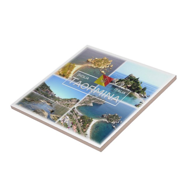 SCL017 TAORMINA Isola Bella, Mosaic, Sicily, Ceramic Tile (Side)