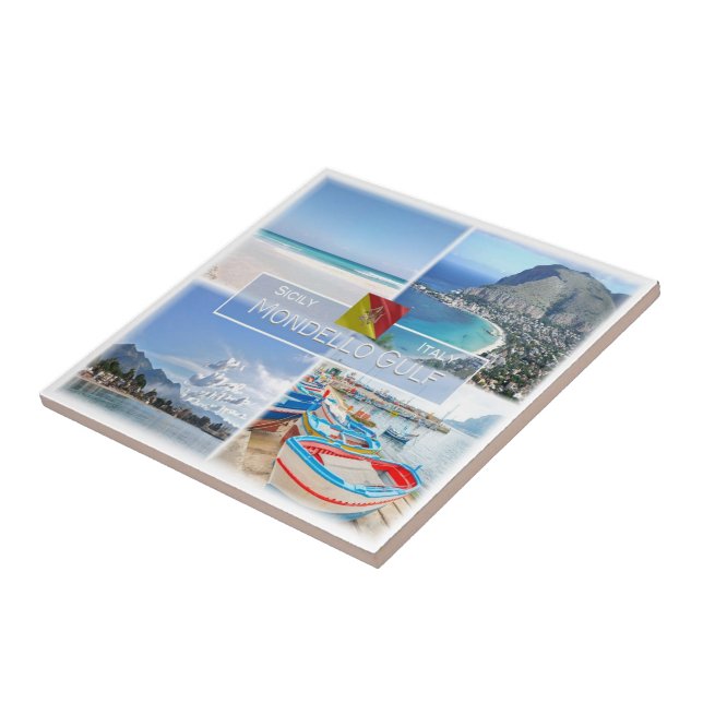 SCL029 MONDELLO GULF, Mosaic, Sicily, Ceramic Tile (Side)
