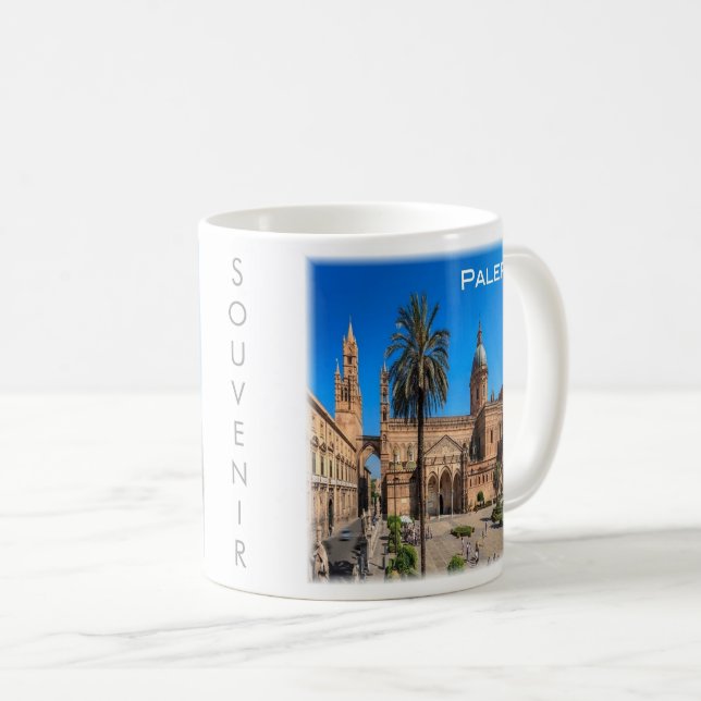 SCL030 PALERMO, Panorama, Sicily,  Italy,  Coffee Mug (Front Right)