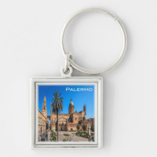 SCL030 PALERMO, Panorama, Sicily, Italy, Keychain