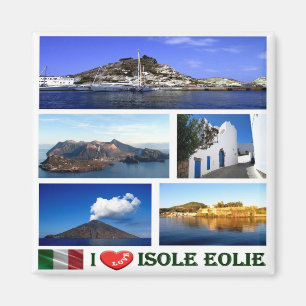 SCL031 AEOLIAN ISLANDS I Love, Sicily, Fridge Magnet