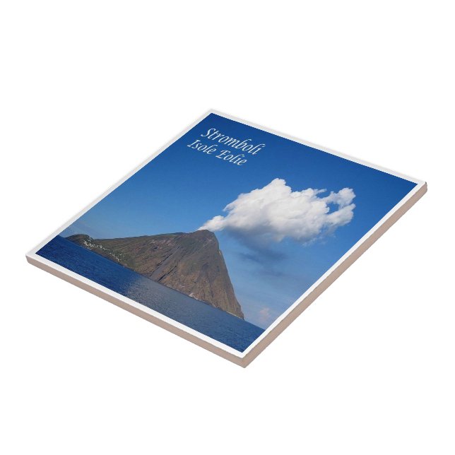 SCL036 STROMBOLI, Sicily, Italy, Ceramic Tile (Side)