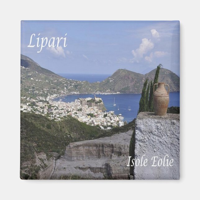 SCL045 AEOLIAN ISLANDS LIPARI, Sicily, Fridge Magnet (Front)