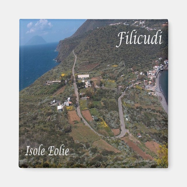 SCL050 FILICUDI AEOLIAN ISLANDS, Sicily, Fridge Magnet (Front)