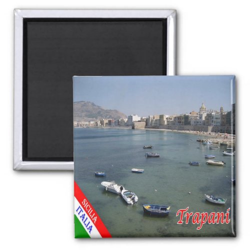 SCL056 TRAPANI Panorama Sicily  Italy Fridge Magnet