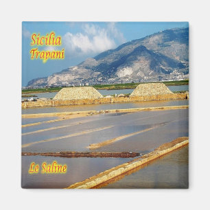 SCL058 TRAPANI Le Saline, Sicily, Fridge Magnet